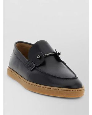 Christian Louboutin Chambeliboat Metal Hardware Loafer Rubber Sole - Blue