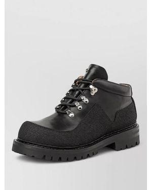 Our Legacy Leather Lace-Up Boots - Black