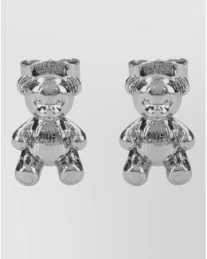 Marc Jacobs Stud Earrings Polished Finish Teddy Bear Design - Metallic