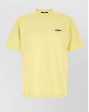 Jacquemus Ribbed Crew-Neck Short-Sleeve T-Shirt - Yellow