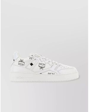 MCM Printed Canvas Low-Top Trainers - White