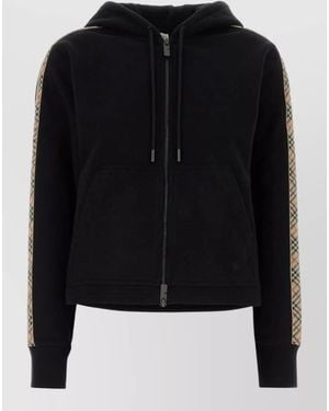 Burberry Cotton Zip Hoodie - Black