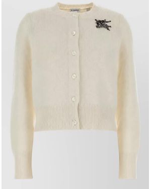 Burberry Cashmere Wool Cardigan - Natural