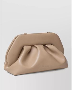 THEMOIRÈ Bios Medium Gathered Clutch Bag - Natural