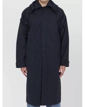 コート Bottega Veneta Midnight Blue Wool Blend Coat Bottega Veneta Midnight Blue Wool Blend Coat – LOZURI®
