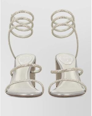 Rene Caovilla Leather Cleo Sandals - Natural