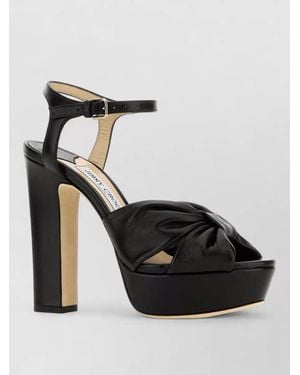 Jimmy Choo Platform Sole Open Toe Sandals - Black