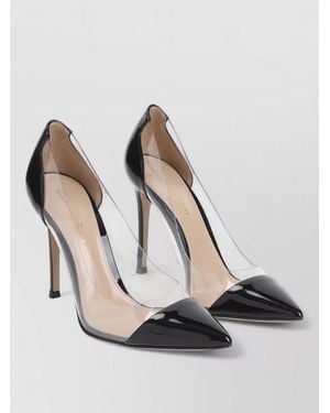 Gianvito Rossi Plexi Pump Patent Leather Transparent Panels - Natural