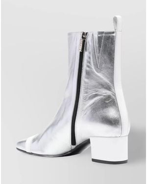 CAREL PARIS Leather Ankle Boots - White