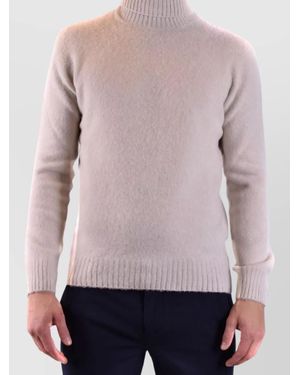 Tagliatore Ribbed Turtleneck Sweaters Long Sleeves - Pink