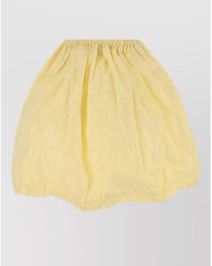 Prada Voluminous Taffeta Skirt Balloon Silhouette - Yellow