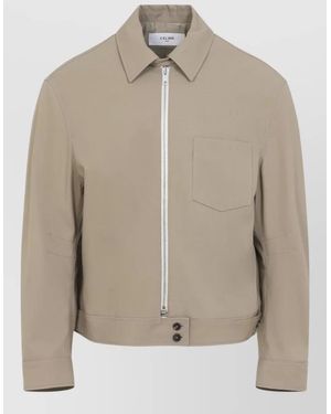 Celine Cotton Single Breasted Coat - Natural