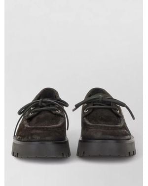 Alexander Wang Carson Lace Up Moccasin Round Toe - Black
