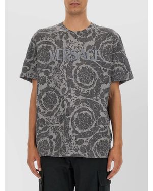 Versace Cotton Regular-Fit T-Shirt - Grey