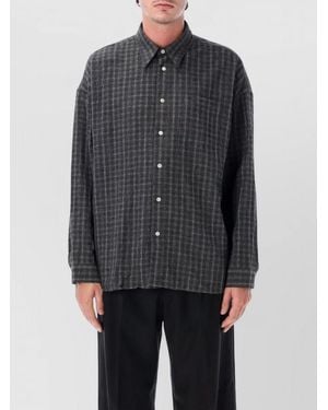 sunflower Textured Checked Regular-Fit Shirt - Blue