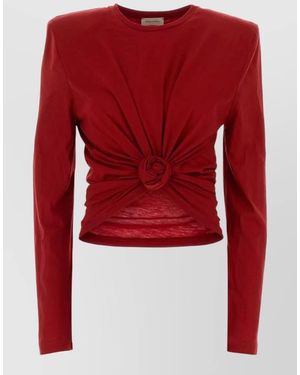 Magda Butrym Cotton Blend T-Shirt - Red