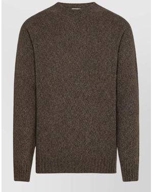 SEVENTY VENEZIA Ribbed Crew-Neck Jumper - Brown