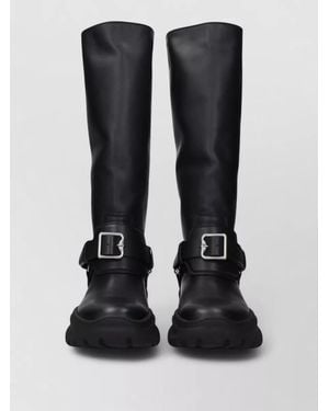Burberry Leather Tall Boots - Black
