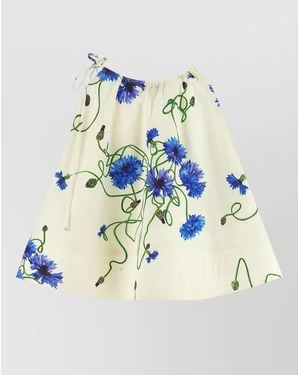 Stella McCartney Fiordaliso Skirt Floral Tie Strap Design - Blue