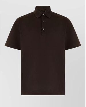 ZEGNA Short-Sleeve Polo Shirt - Black