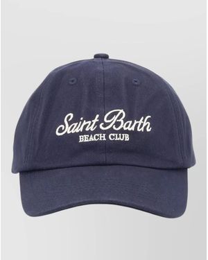 MC2 Saint Barth Baseball Cap Logo Detail Curved Brim - Blue