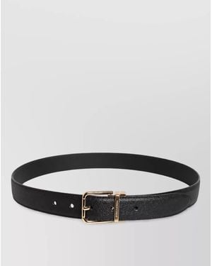 Dolce & Gabbana Grained Leather Belt - Gray