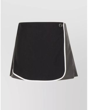 Ambush Two Tone Pleated Miniskirt - Black