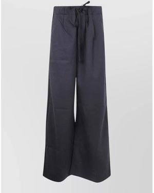 Entire studios Wide Leg Pleated Pants Belt Loops - Blue