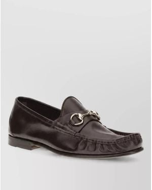 Gucci Leather Slip-On Loafers - Multicolor