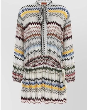 Missoni Chevron Mini Dress - Gray