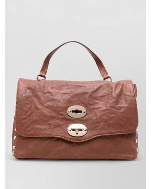 Zanellato Officina Leather Shoulder Bag Adjustable Strap - Brown