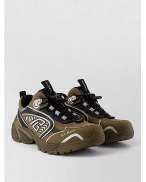 Balmain Cosmic Dust Sneakers Chunky Sole Pull Tab - Black