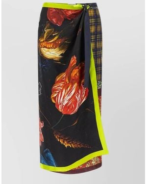 Dries Van Noten Silk Wrap Skirt - Multicolor