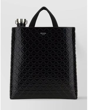 Prada Leather Tote Bag - Black