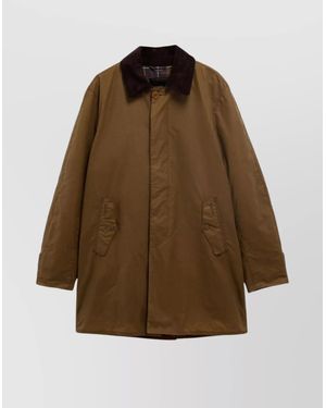 Barbour Cotton Single Breasted Coat - Brown