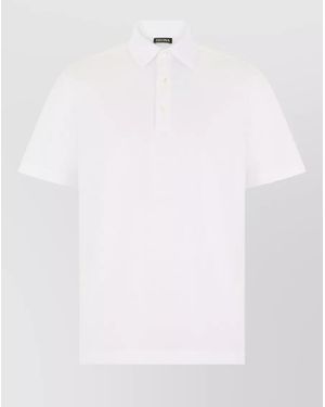 ZEGNA Cotton Short-Sleeve Polo Shirt - White