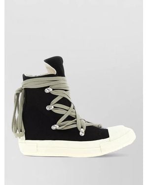 Rick Owens Megalace Sneaks Boots - Black