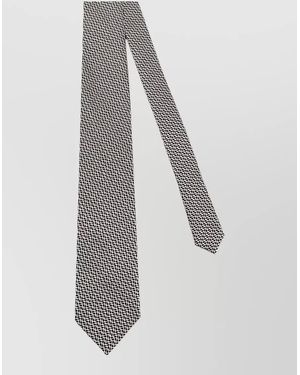 Tom Ford Silk Tie Slim Design Micro Pattern - White