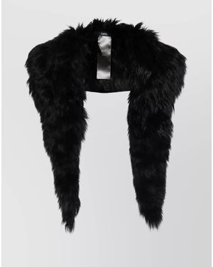 SAPIO Alpaca Fur Scarf - Black