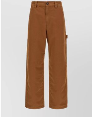 A.P.C. Pants Wide Leg Belt Loops - Brown