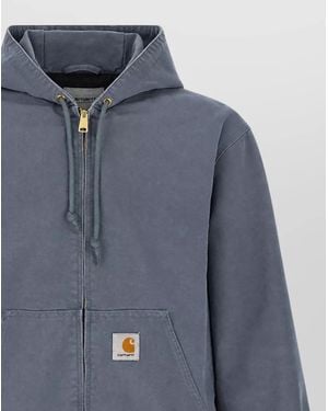 Carhartt Organic Cotton Hooded Canvas Jacket - Blue