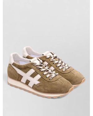 Hogan Calfskin Low-Top Trainers - Natural
