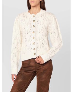Isabel Marant Long Sleeve Textured Knit Top - Natural