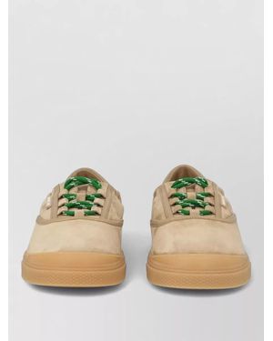 Moncler Leather Slip-On Trainers - Green