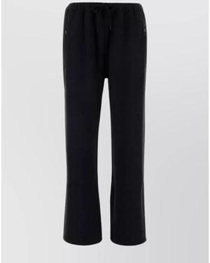 Alexander Wang Cotton Relaxed-Fit Wide-Leg Joggers - Blue