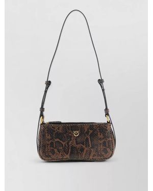 Pinko Love Bag Leather Shoulder Bag - White
