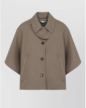 Max Mara Cotton Cape - Natural