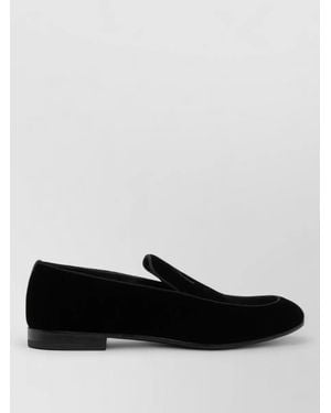 Giorgio Armani Velvet Loafers - Black
