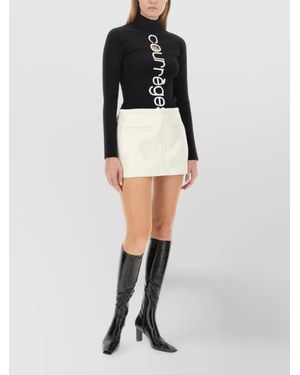 Courreges Slim-Fit Knitted Top - Black