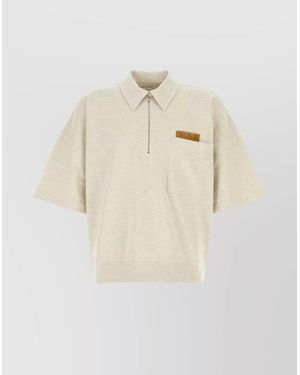 Tシャツ・カットソー BOTTEGA VENETA Melange Sand Cotton Polo Shirt Bottega Veneta T-shirts for Men | Online Sale up to 50% off